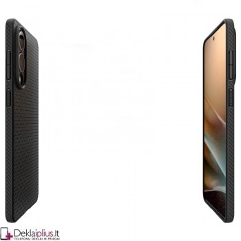 Spigen Liquid Air guminis dėklas - juodas (Samsung Galaxy S25 Edge)